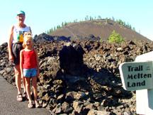 Summer, Diana and Lava Bute cinder cone.